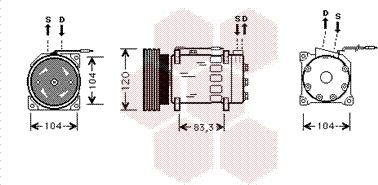 Van Wezel 4300K282 - Компресор, кондиціонер autocars.com.ua