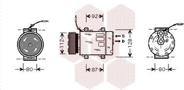 Van Wezel 4300K286 - Компрессор кондиционера autodnr.net