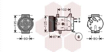 Van Wezel 4300K311 - Компресор, кондиціонер autocars.com.ua