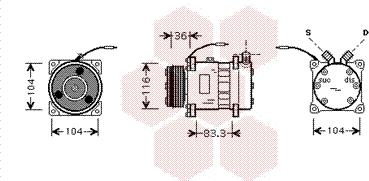 Van Wezel 4300K318 - Компрессор кондиционера avtokuzovplus.com.ua