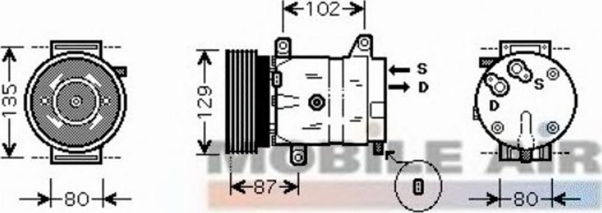 Van Wezel 4300K386 - Компресор, кондиціонер autocars.com.ua