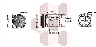 Van Wezel 4300K403 - Компресор, кондиціонер autocars.com.ua