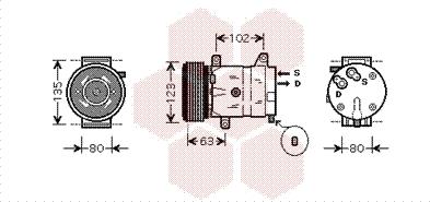 Van Wezel 4300K404 - Компрессор кондиционера avtokuzovplus.com.ua