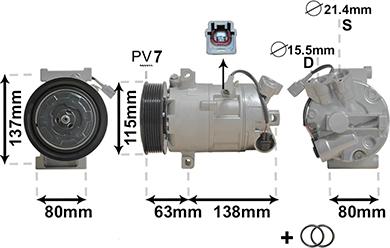 Van Wezel 4300K491 - Компрессор кондиционера avtokuzovplus.com.ua