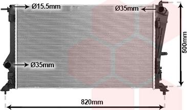 Van Wezel 43012715 - Радіатор, охолодження двигуна autocars.com.ua