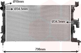 Van Wezel 43012731 - Радіатор, охолодження двигуна autocars.com.ua