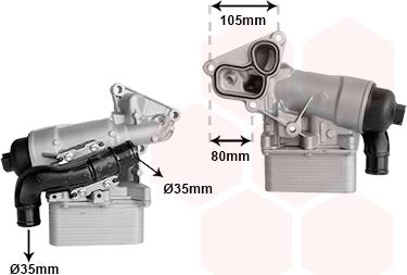 Van Wezel 43013710 - Масляний радіатор, рухове масло autocars.com.ua