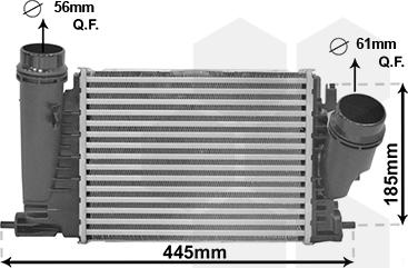 Van Wezel 43014701 - Интеркулер autocars.com.ua