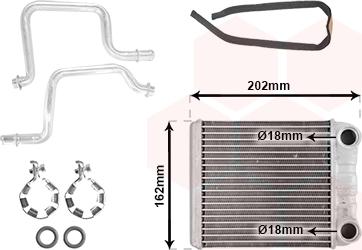 Van Wezel 43016703 - Теплообмінник, опалення салону autocars.com.ua