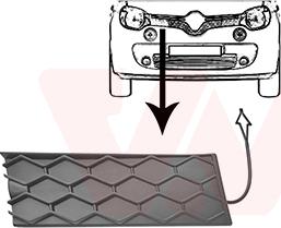 Van Wezel 4368512 - Решетка радиатора avtokuzovplus.com.ua