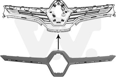 Van Wezel 4382518 - Решітка радіатора autocars.com.ua