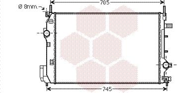 Van Wezel 47002070 - Радиатор, охлаждение двигателя avtokuzovplus.com.ua