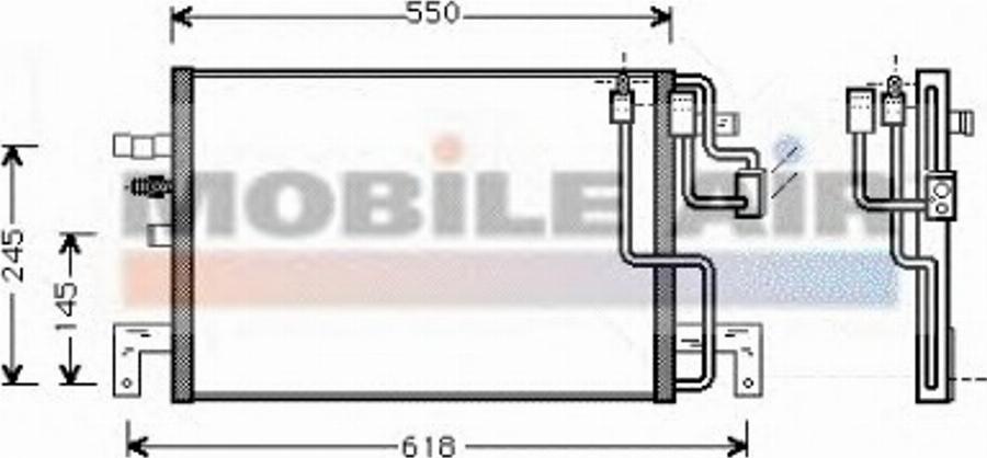 Van Wezel 47005048 - Конденсатор кондиционера avtokuzovplus.com.ua