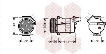 Van Wezel 4700K067 - Компрессор кондиционера avtokuzovplus.com.ua