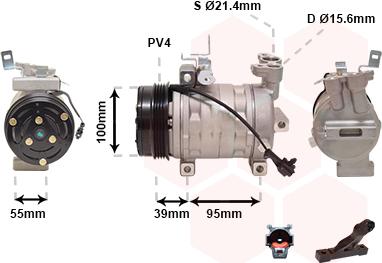 Van Wezel 5100K085 - Компресор, кондиціонер autocars.com.ua