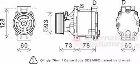 Van Wezel 5100K099 - Компрессор кондиционера avtokuzovplus.com.ua