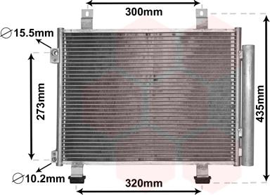 Van Wezel 52005117 - Конденсатор, кондиціонер autocars.com.ua