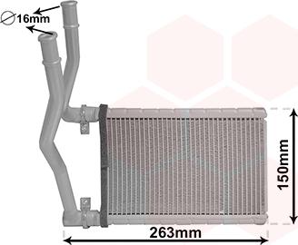Van Wezel 52006146 - Теплообмінник, опалення салону autocars.com.ua