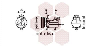 Van Wezel 5200K069 - Компресор, кондиціонер autocars.com.ua