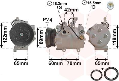 Van Wezel 5200K125 - Компресор, кондиціонер autocars.com.ua