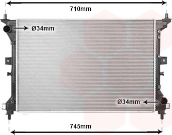 Van Wezel 52012711 - Радіатор, охолодження двигуна autocars.com.ua