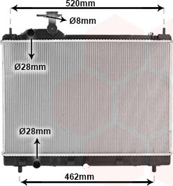 Van Wezel 52012712 - Радіатор, охолодження двигуна autocars.com.ua