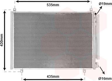 Van Wezel 52015703 - Конденсатор, кондиціонер autocars.com.ua