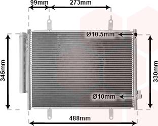 Van Wezel 52015705 - Конденсатор, кондиціонер autocars.com.ua