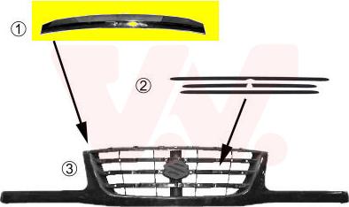 Van Wezel 5249519 - Облицовка / защитная накладка, облицовка радиатора avtokuzovplus.com.ua