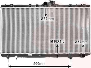 Van Wezel 53002181 - Радіатор, охолодження двигуна autocars.com.ua