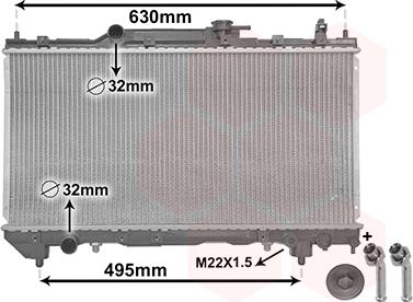 Van Wezel 53002238 - Радіатор, охолодження двигуна autocars.com.ua