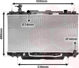 Van Wezel 53002301 - Радіатор, охолодження двигуна autocars.com.ua