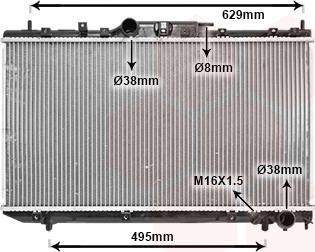 Van Wezel 53002324 - Радіатор, охолодження двигуна autocars.com.ua