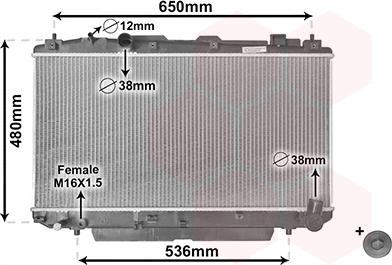 Van Wezel 53002348 - Радіатор, охолодження двигуна autocars.com.ua