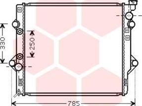 Van Wezel 53002644 - Радіатор, охолодження двигуна autocars.com.ua