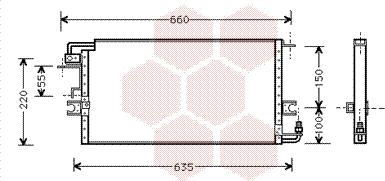 Van Wezel 53005197 - Конденсатор, кондиціонер autocars.com.ua