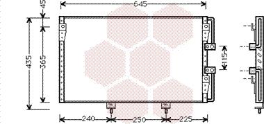 Van Wezel 53005226 - Конденсатор, кондиціонер autocars.com.ua