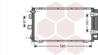 Van Wezel 53005395 - Конденсатор, кондиціонер autocars.com.ua