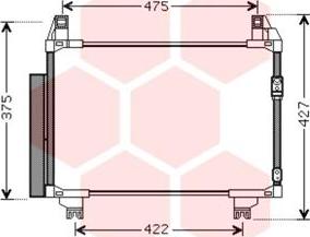 Van Wezel 53005497 - Конденсатор, кондиціонер autocars.com.ua