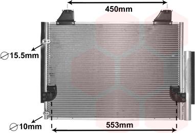 Van Wezel 53005563 - Конденсатор, кондиціонер autocars.com.ua