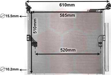 Van Wezel 53005677 - Конденсатор кондиционера avtokuzovplus.com.ua