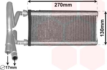 Van Wezel 53006706 - Теплообмінник, опалення салону autocars.com.ua