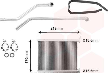 Van Wezel 53006782 - Теплообмінник, опалення салону autocars.com.ua