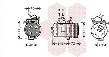 Van Wezel 5300K388 - Компресор, кондиціонер autocars.com.ua