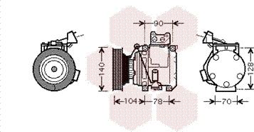 Van Wezel 5300K438 - Компресор, кондиціонер autocars.com.ua