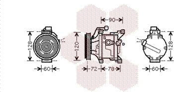 Van Wezel 5300K444 - Компресор, кондиціонер autocars.com.ua