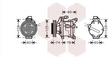 Van Wezel 5300K445 - Компресор, кондиціонер autocars.com.ua