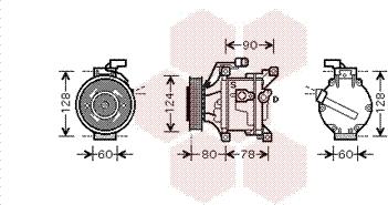 Van Wezel 5300K447 - Компресор, кондиціонер autocars.com.ua