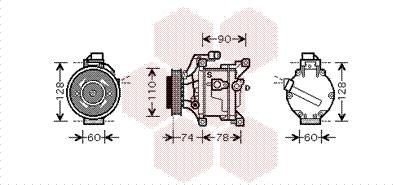 Van Wezel 5300K450 - Компрессор кондиционера avtokuzovplus.com.ua