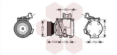 Van Wezel 5300K466 - Компрессор кондиционера autodnr.net